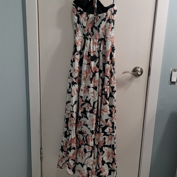 XS Abercrombie & Fitch Knotted Halter Floral Maxi Dress - Picture 4 of 12